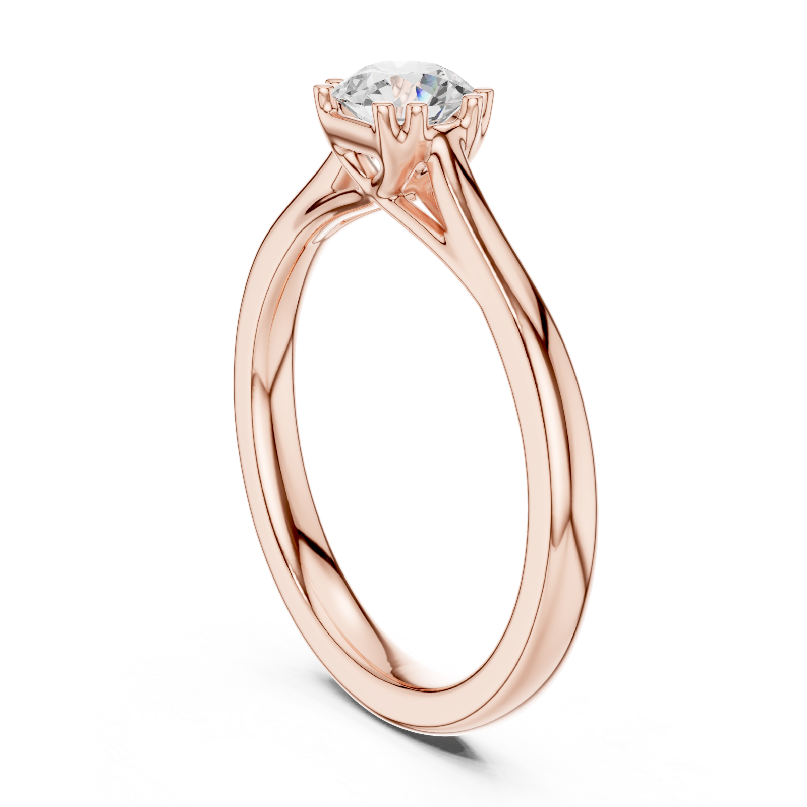  Rose Gold Elegant Reverie Solitaire Left View