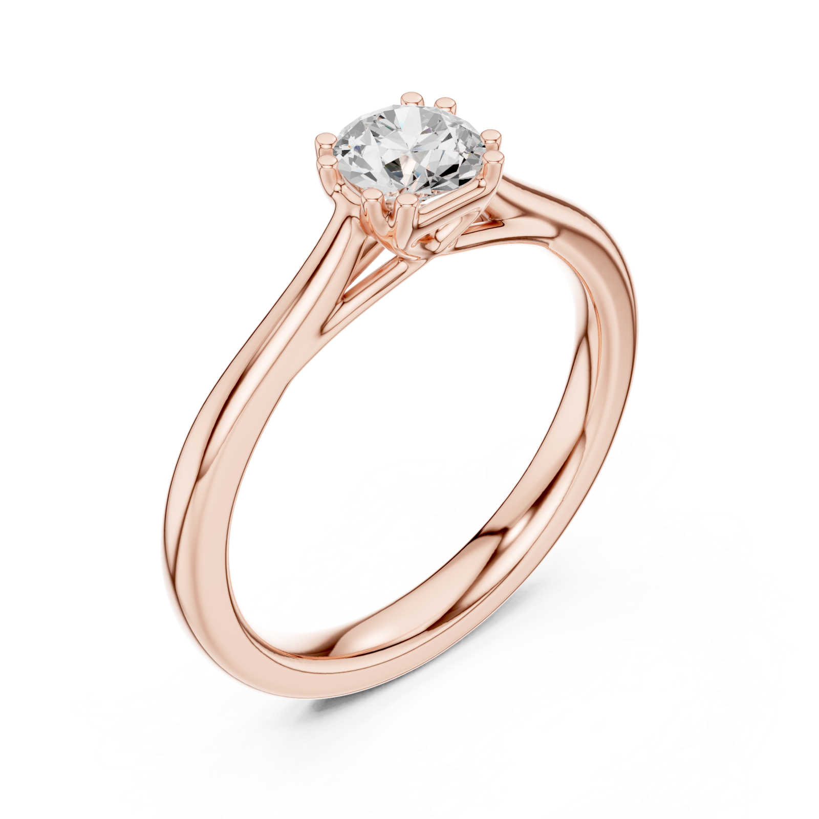  Rose Gold Elegant Reverie Solitaire Right View