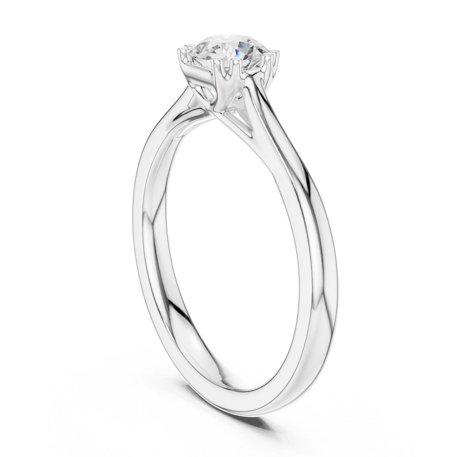  White Gold Elegant Reverie Solitaire Left View