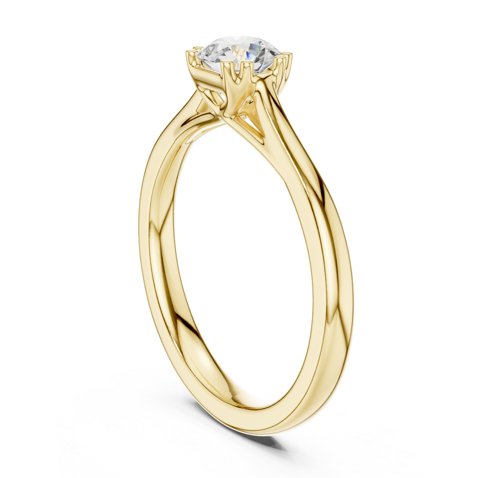  Gold Elegant Reverie Solitaire Left View