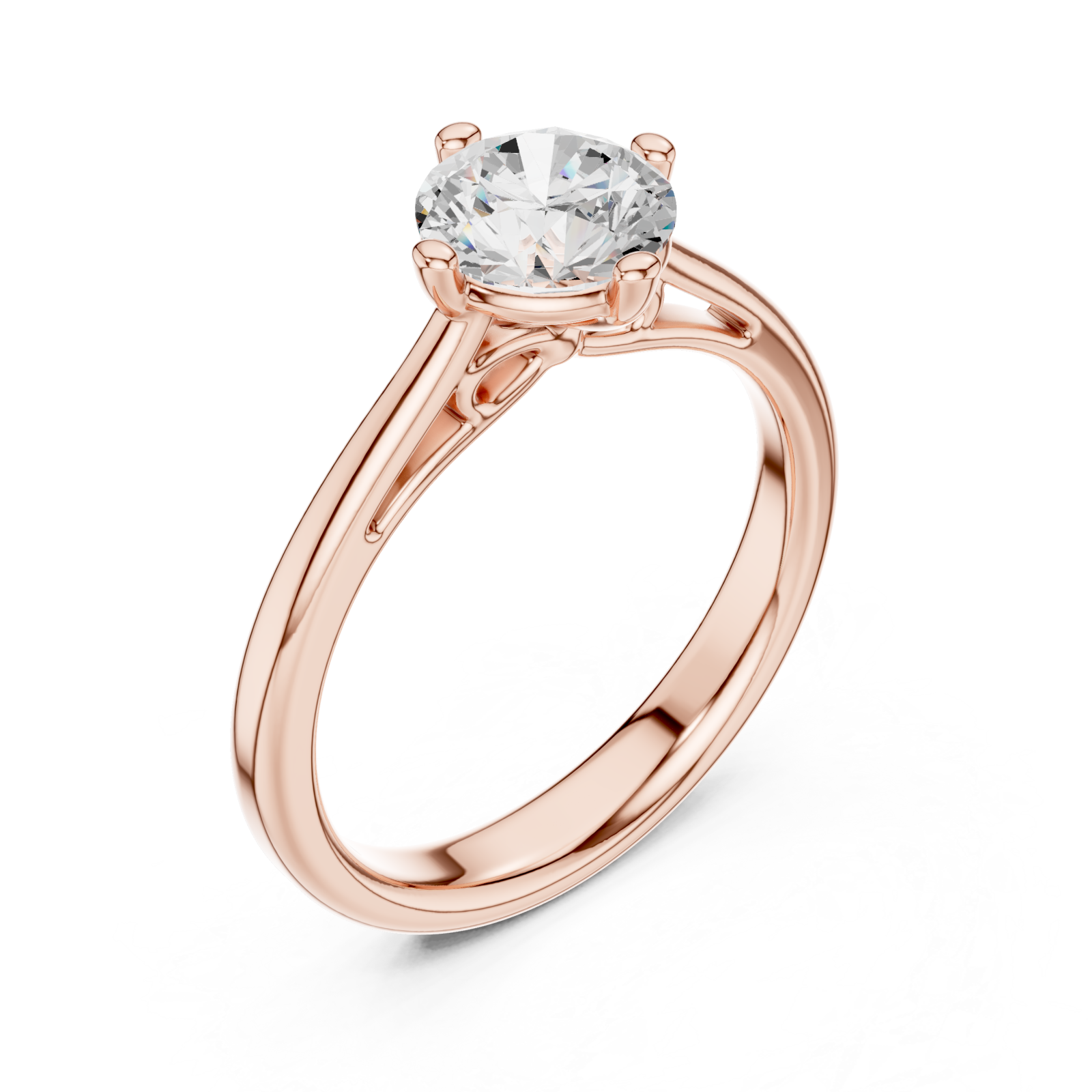  Rose Gold Solstice Elegance Solitaire Ring Right View