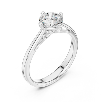  White Gold Solstice Elegance Solitaire Ring Right View