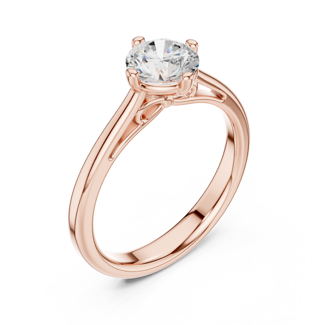  Rose Gold Modern Pure Band Right View