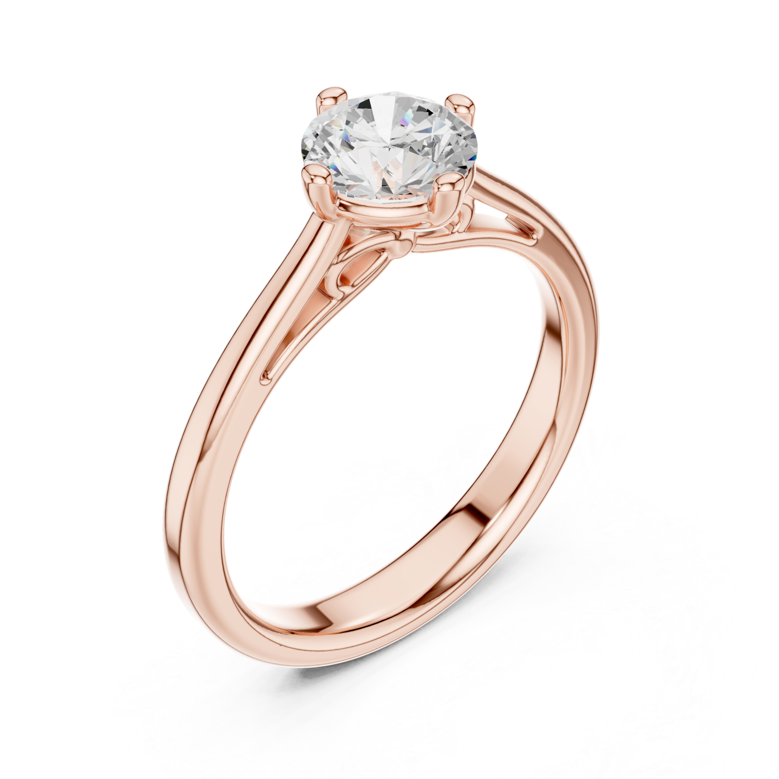  Rose Gold Modern Pure Band Right View