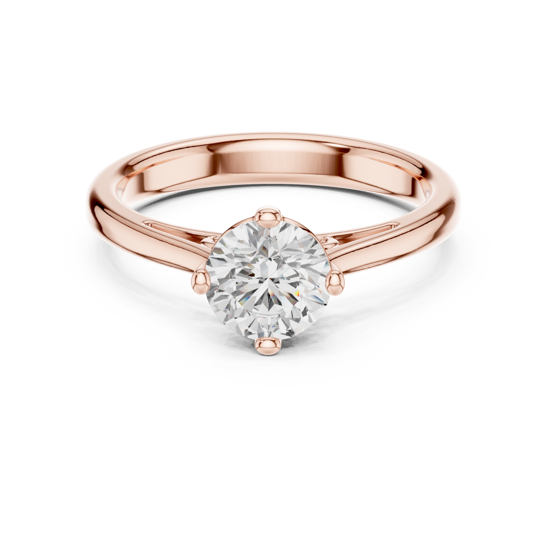  Rose Gold Modern Pure Band Right View