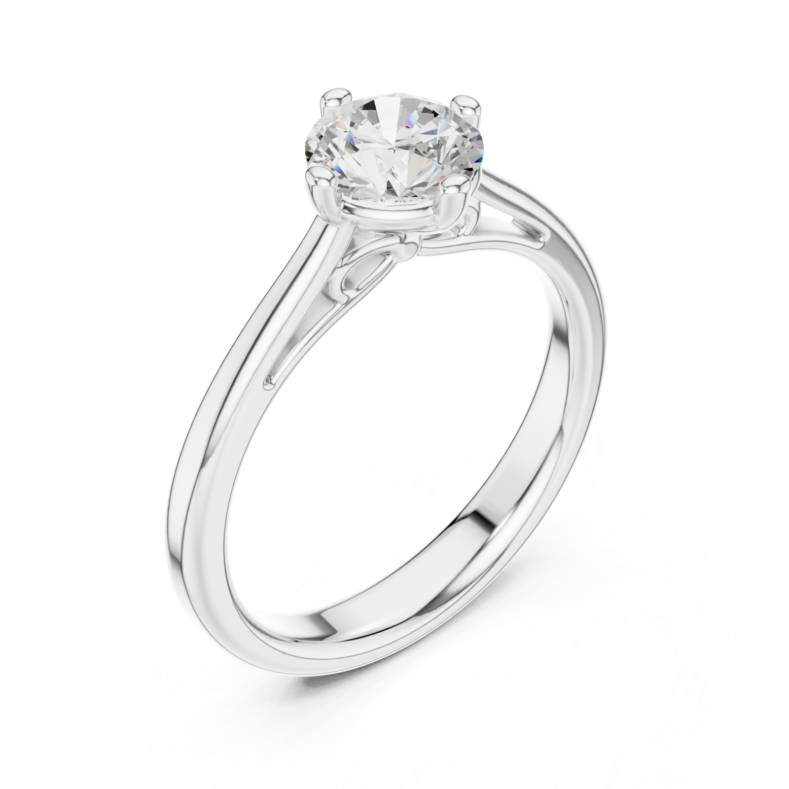  White Gold Modern Pure Band Right View
