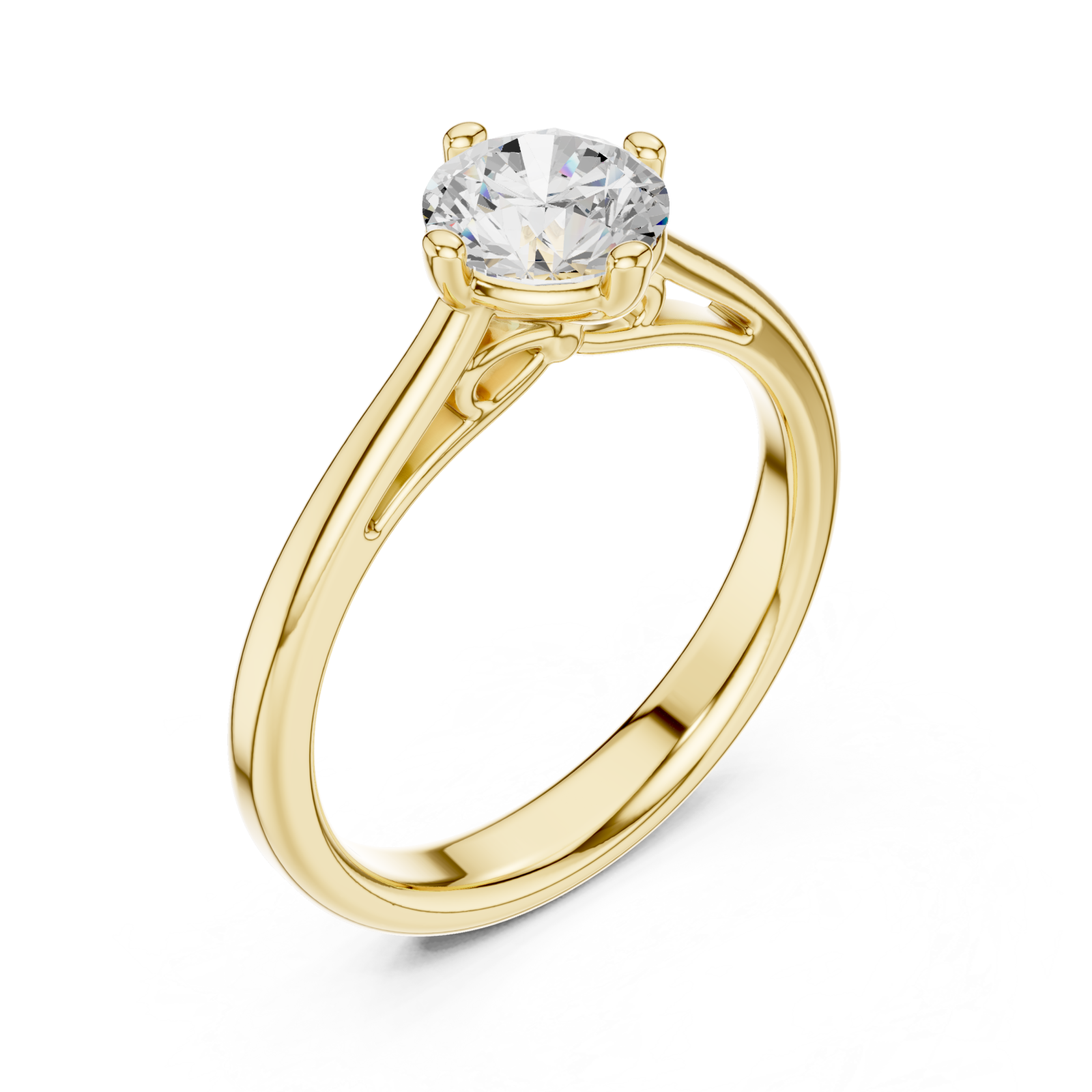 Gold Modern Pure Band Right View