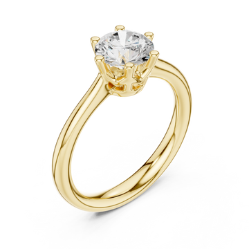 Gold Moonlit Radiance Modern Solitaire Right View