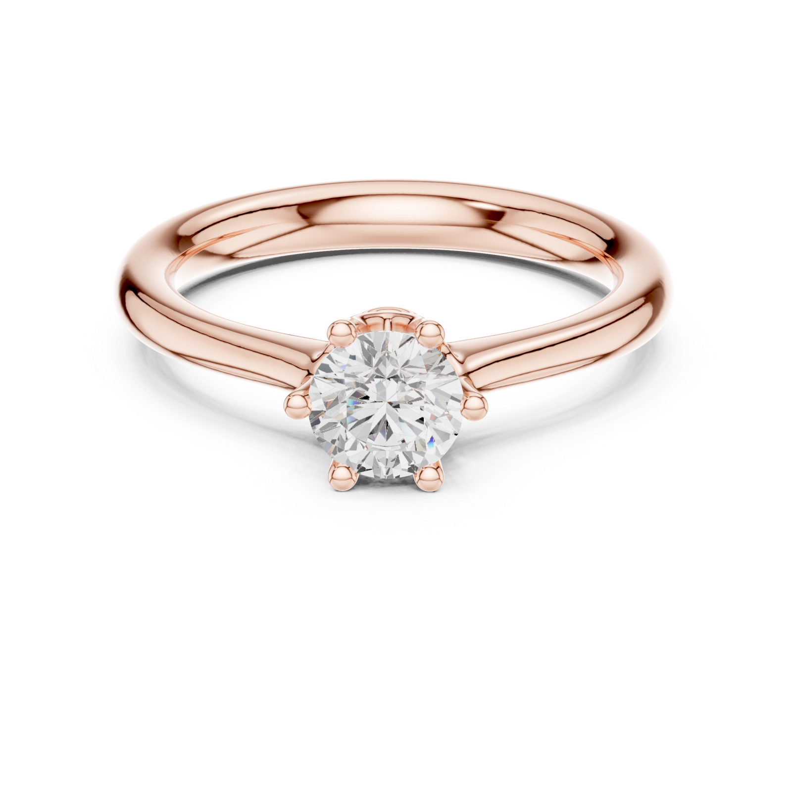  Rose Gold Everlight Classic Promise Band Front View