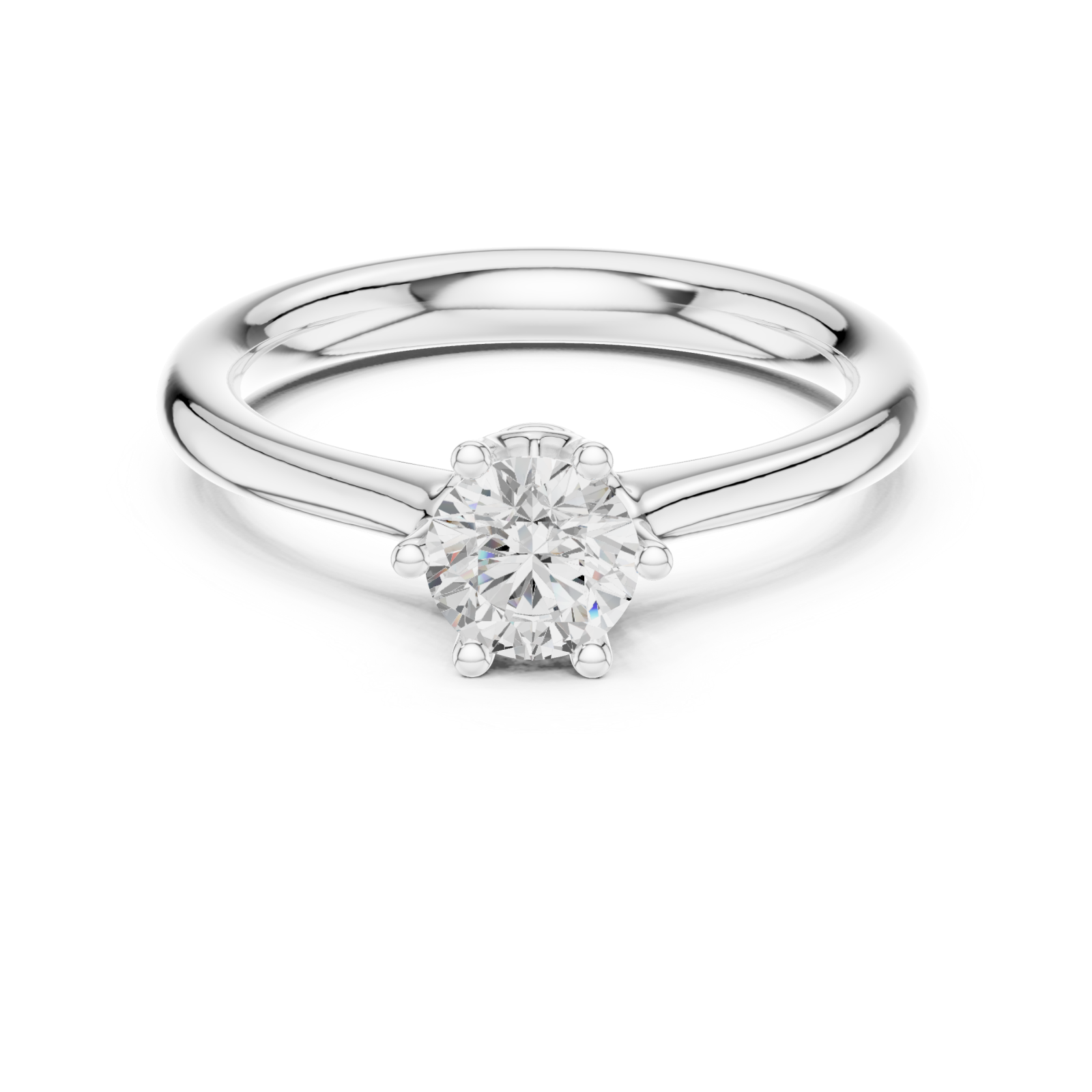  White Gold Everlight Classic Promise Band Front View