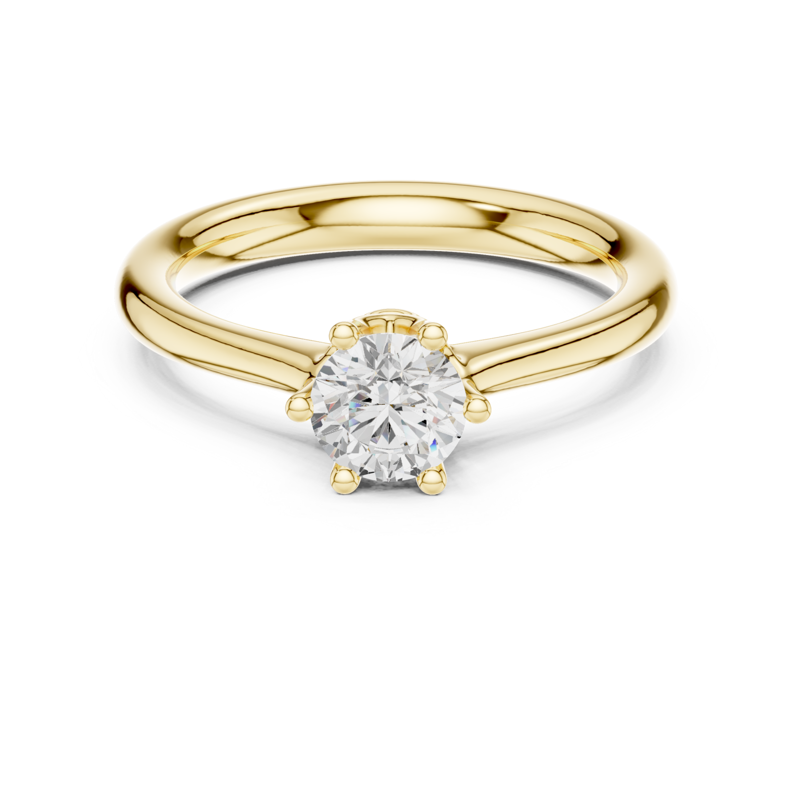  Gold Everlight Classic Promise Band Front View