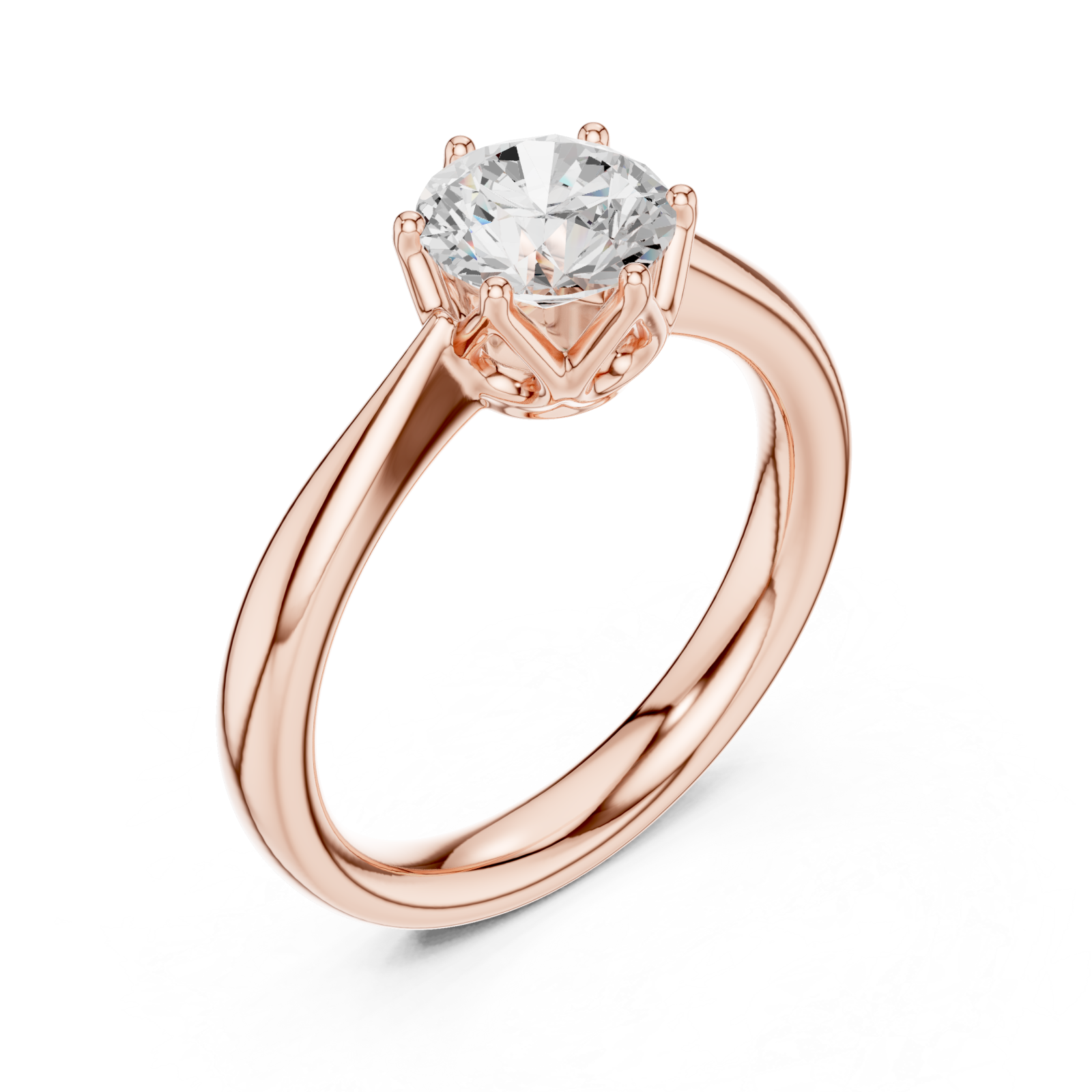  Rose Gold Refined Whisper Classic Ring Right View