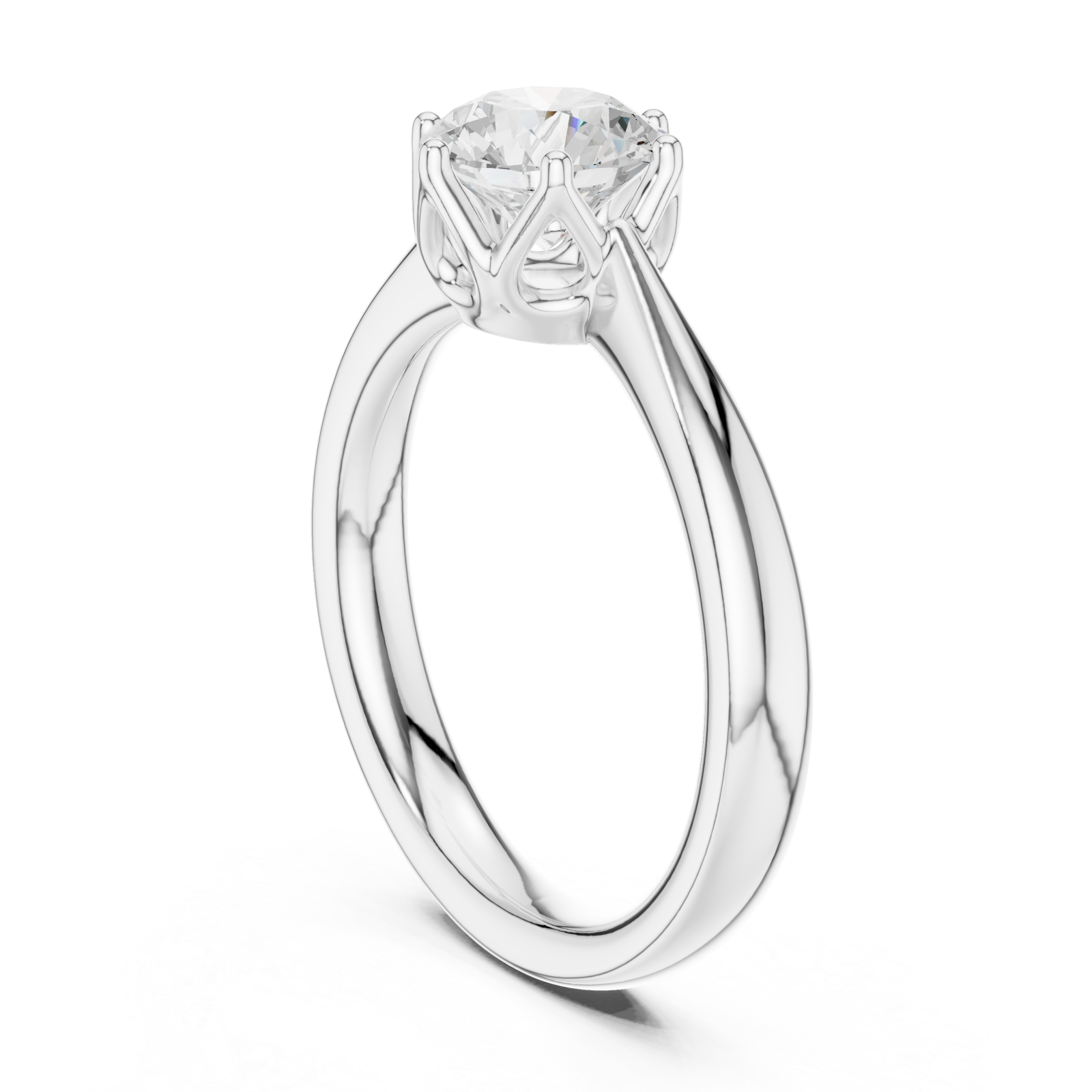  White Gold Refined Whisper Classic Ring Left View