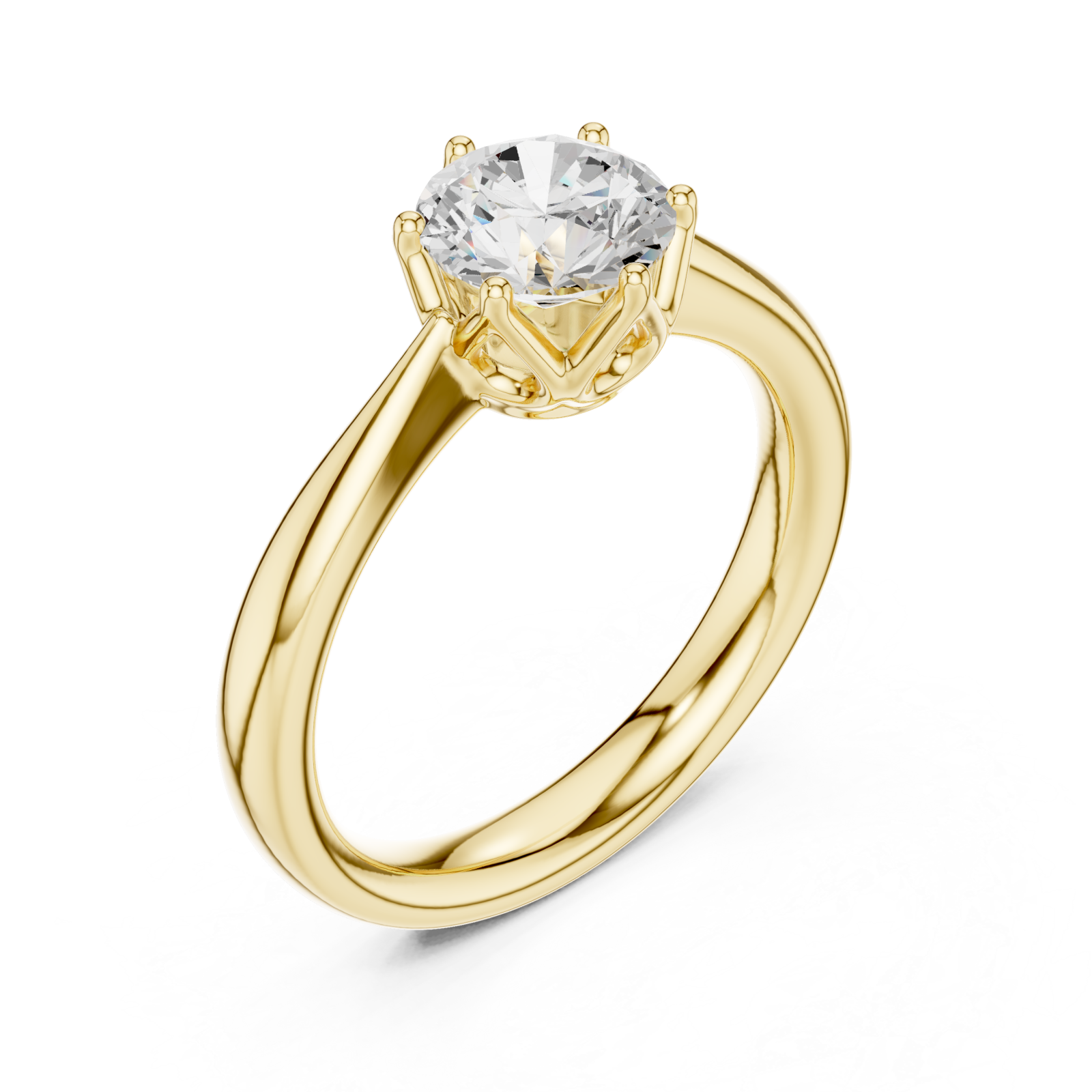 Gold Refined Whisper Classic Ring Right View