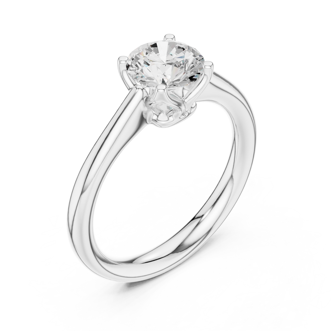  White Gold Embrace Aura Solitaire Right View