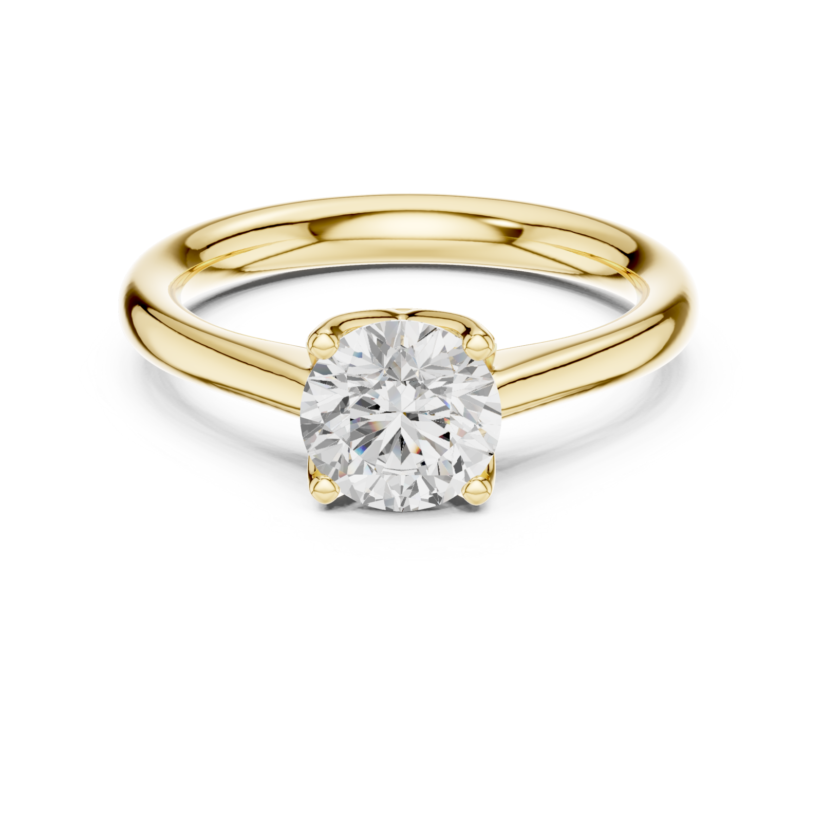  Gold Embrace Aura Solitaire Front View