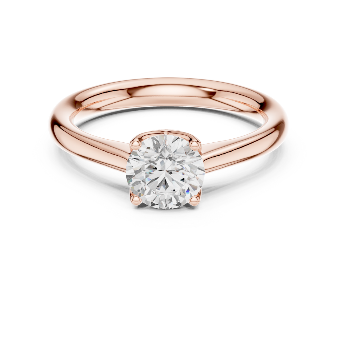  Rose Gold Radiant Allure Signature Solitaire Engagement Ring Right View