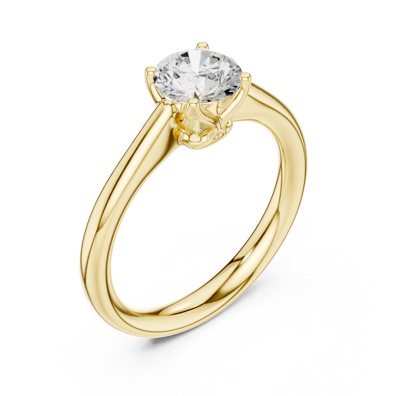 Gold Radiant Allure Signature Solitaire Engagement Ring Right View