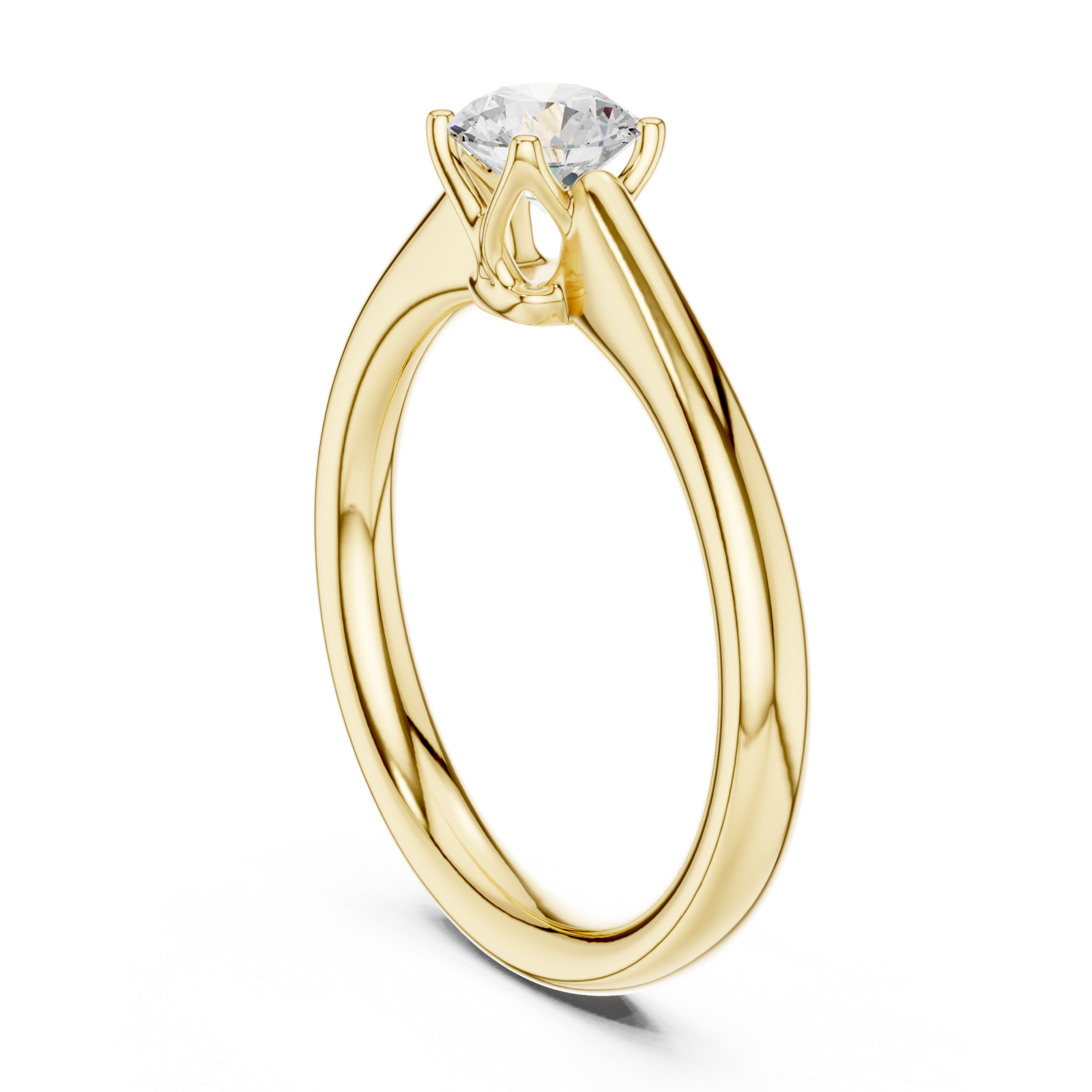  Gold Celeste Whisper Solitaire Ring Left View
