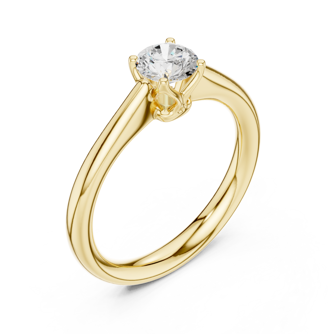 Gold Celeste Whisper Solitaire Ring Right View