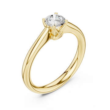 Gold Celeste Whisper Solitaire Ring Right View