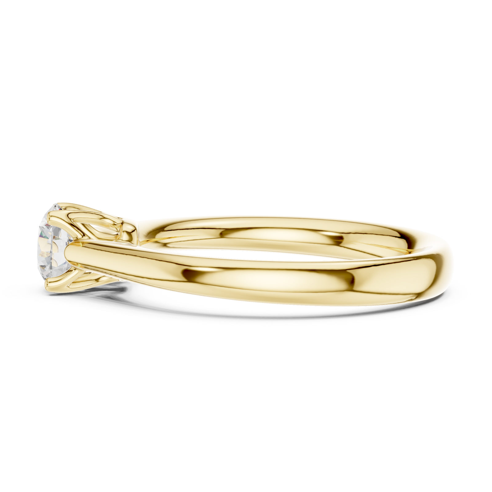  Gold Celeste Whisper Solitaire Ring Side View