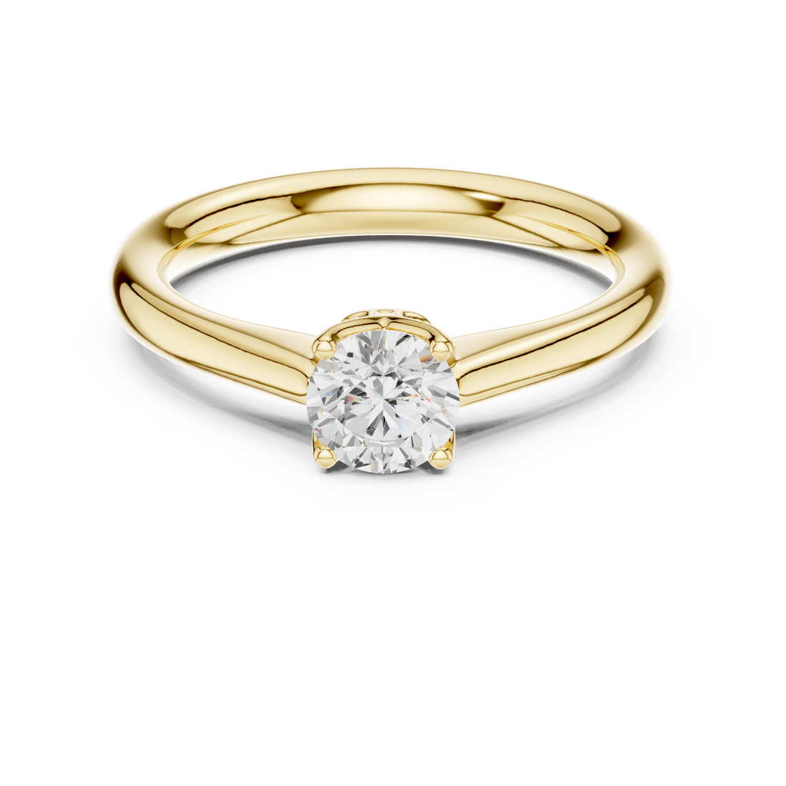 Gold Celeste Whisper Solitaire Ring Right View