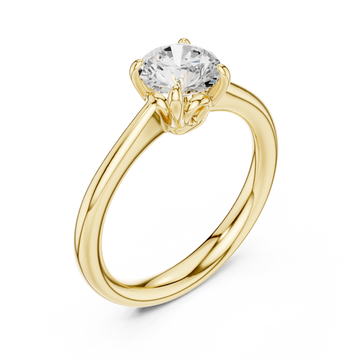 Gold Radiant Whisper Round Solitaire Ring Right View