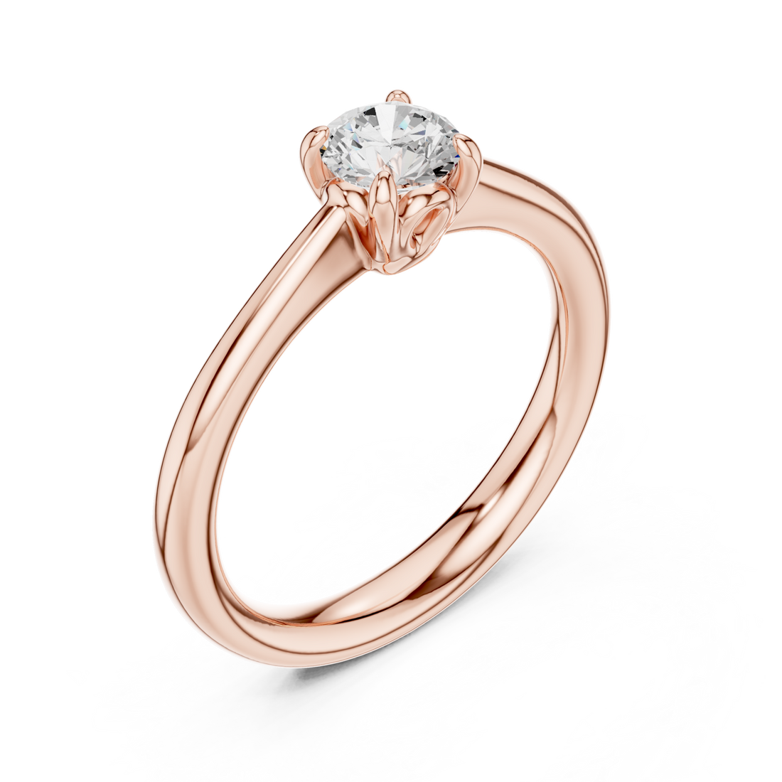  Rose Gold Graceful Harmony Solitaire Right View