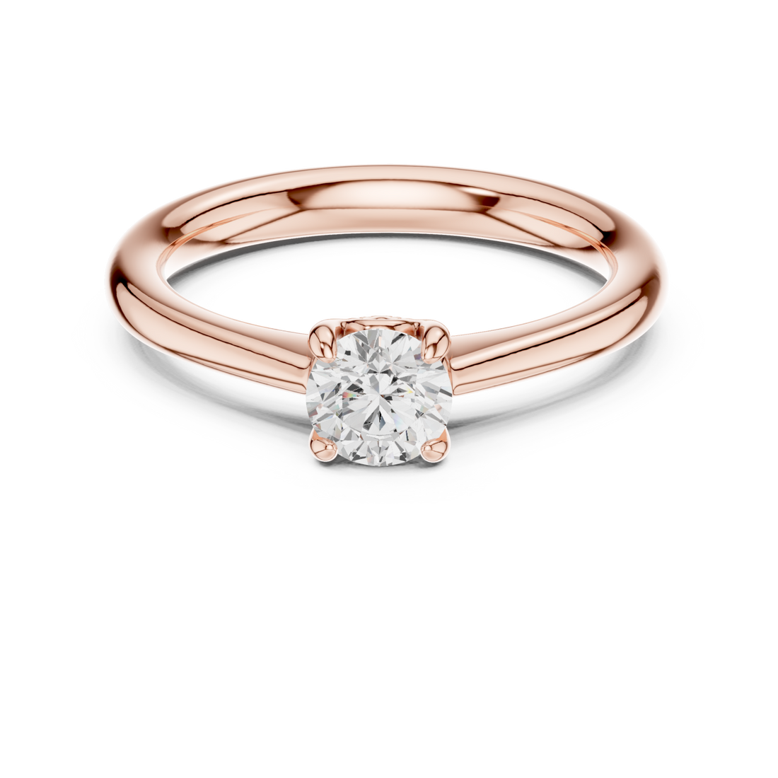  Rose Gold Graceful Harmony Solitaire Right View
