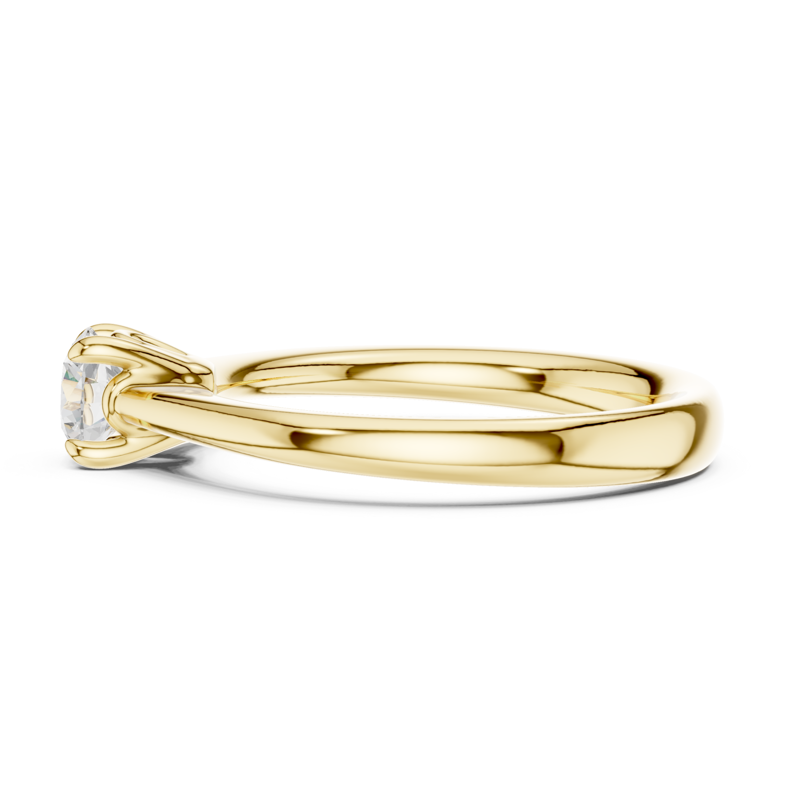  Gold Graceful Harmony Solitaire Side View
