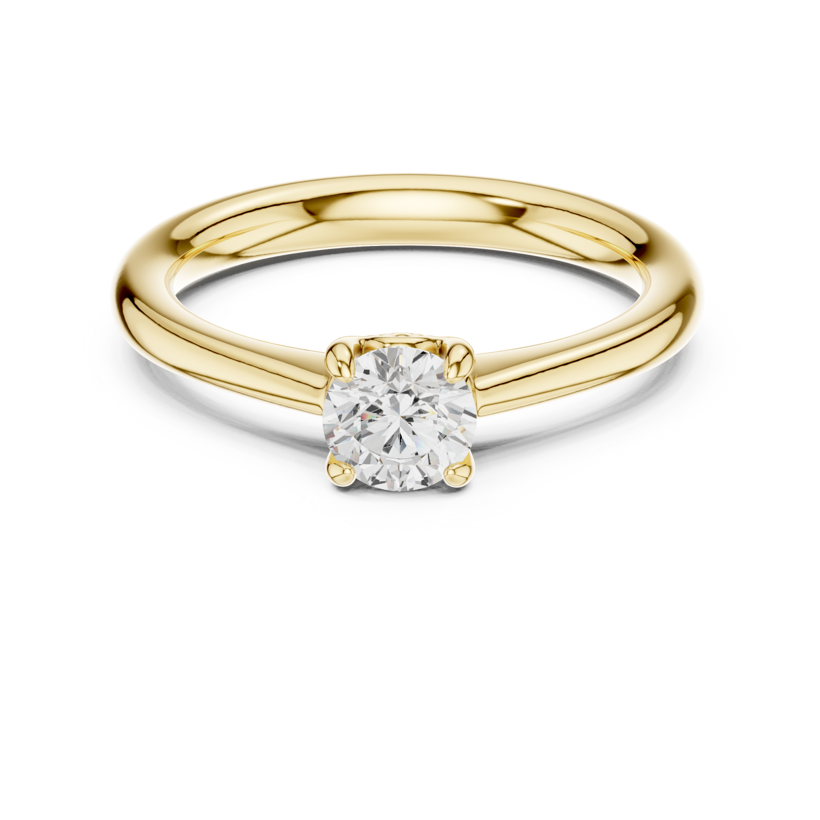  Gold Graceful Harmony Solitaire Front View