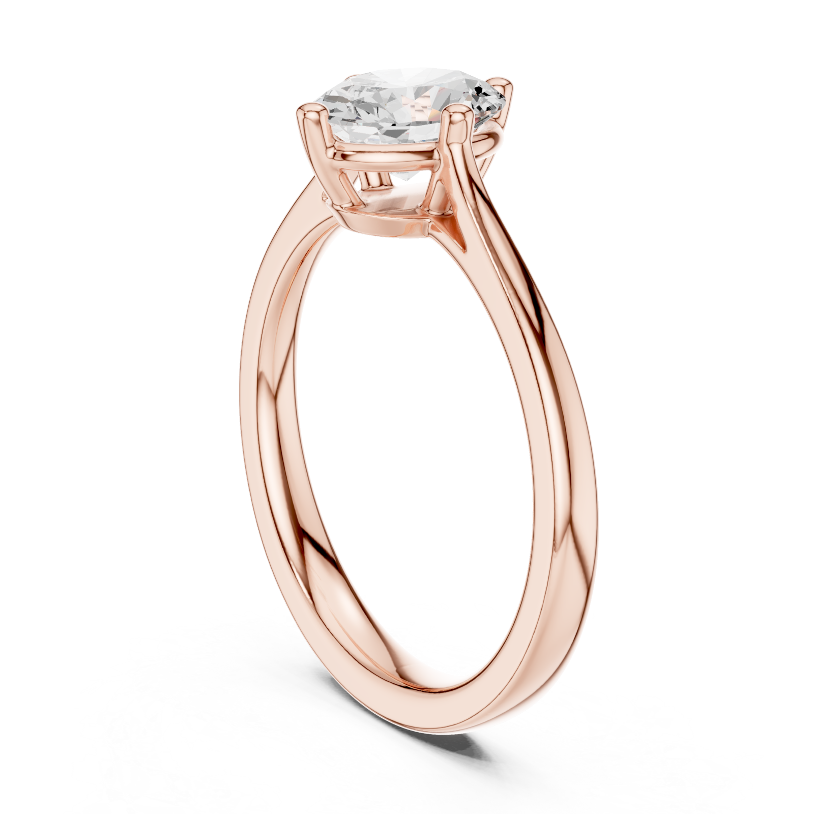  Rose Gold Aurora Legacy Solitaire Promise Ring Left View