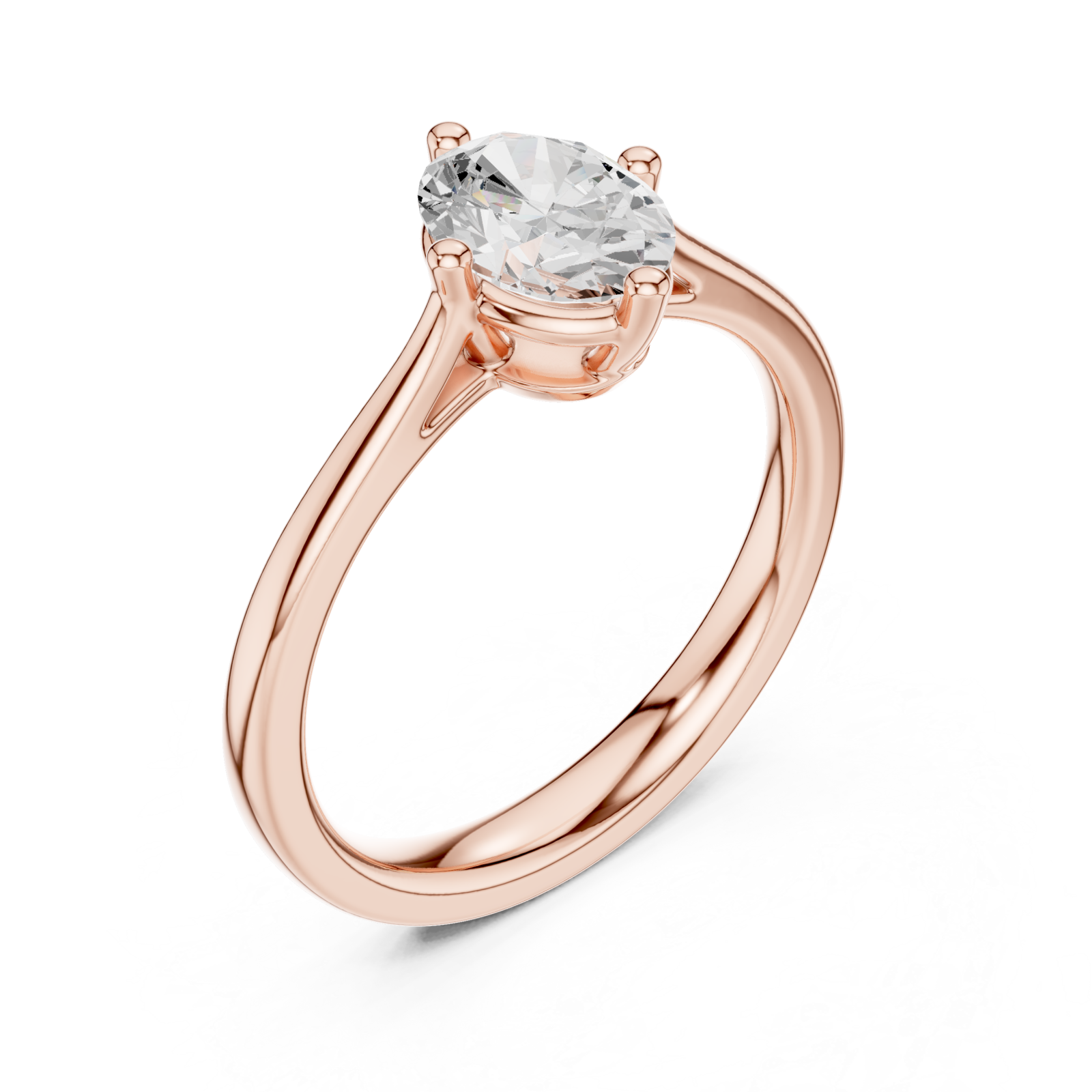  Rose Gold Aurora Legacy Solitaire Promise Ring Right View