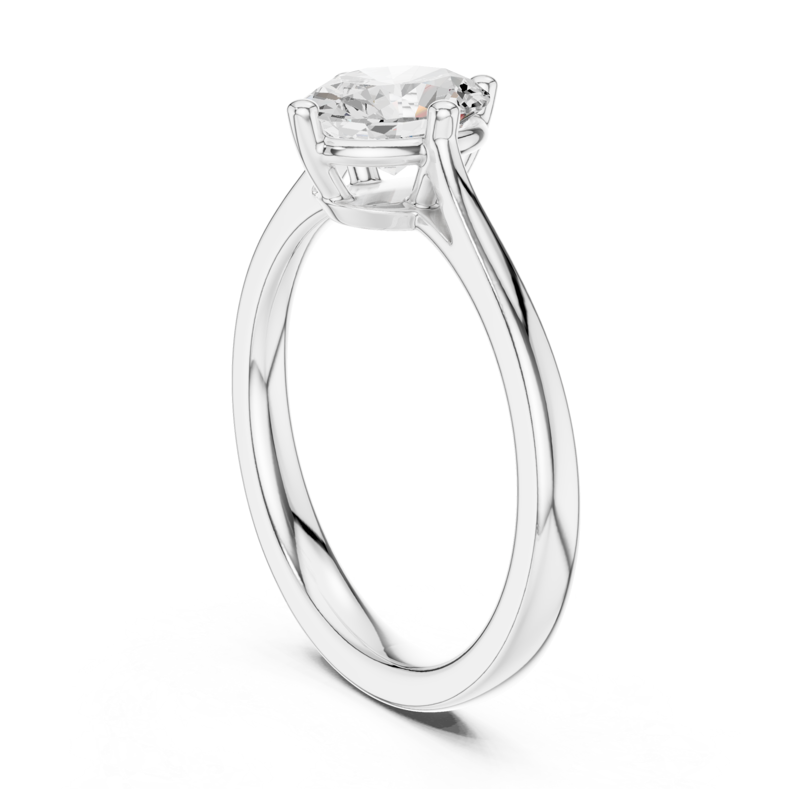  White Gold Aurora Legacy Solitaire Promise Ring Left View