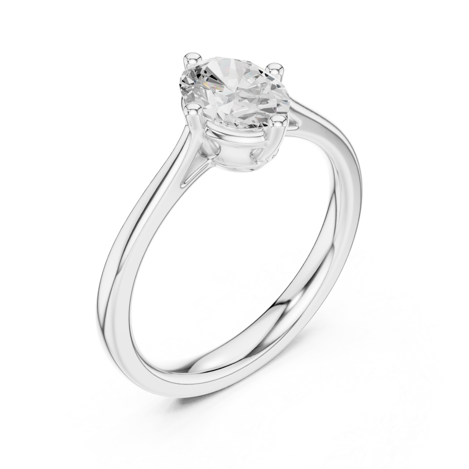  White Gold Aurora Legacy Solitaire Promise Ring Right View