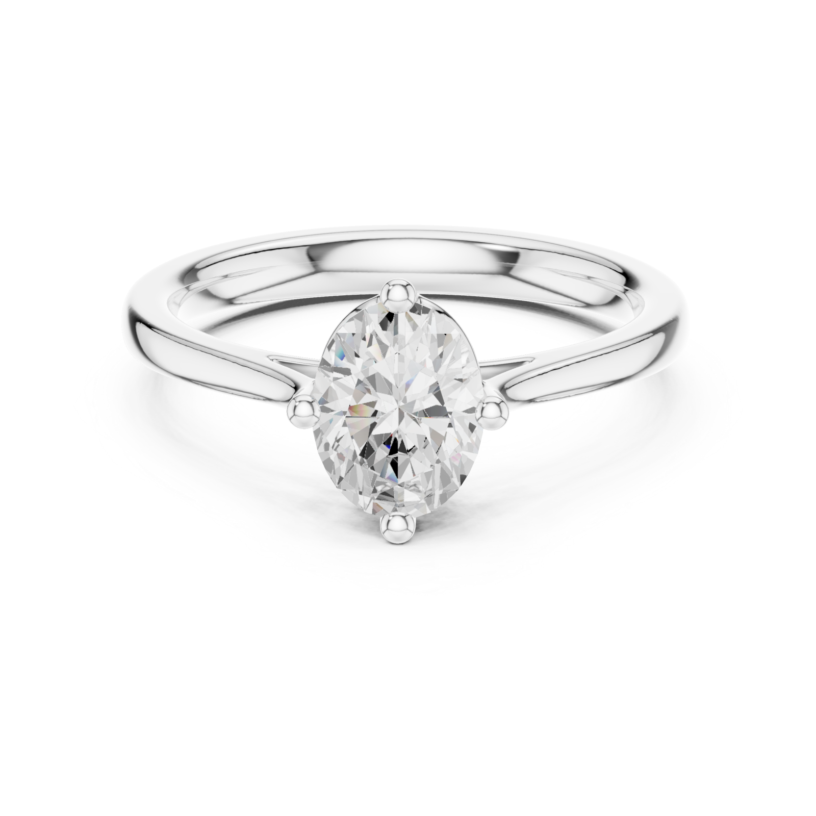 White Gold Aurora Legacy Solitaire Promise Ring Front View