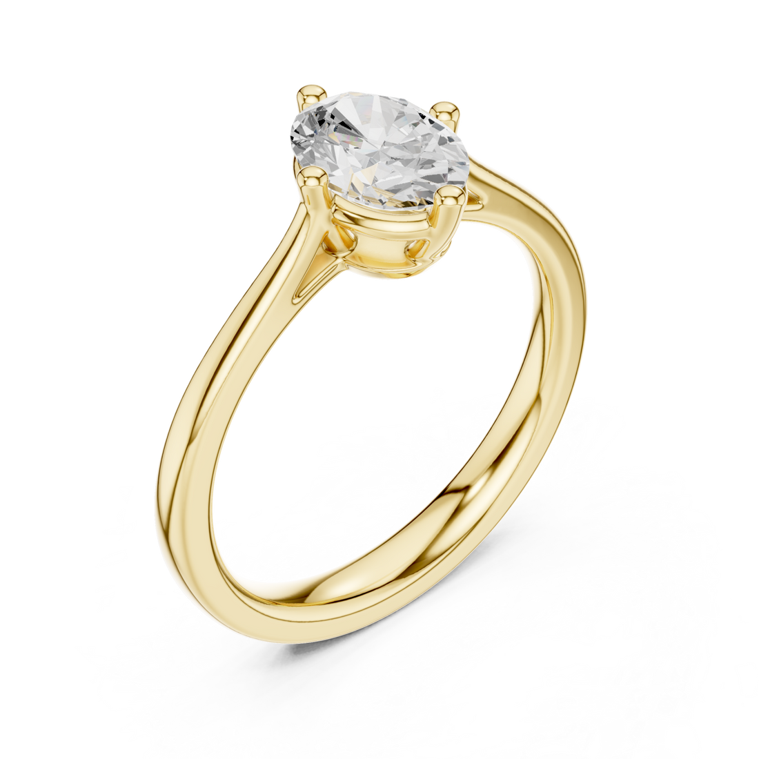 Gold Aurora Legacy Solitaire Promise Ring Right View
