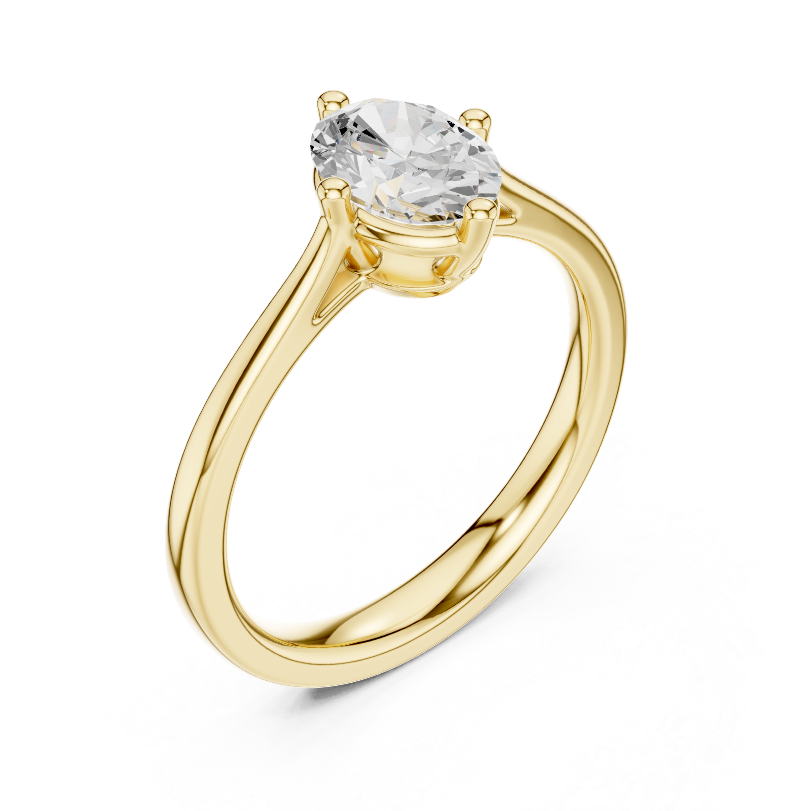 Gold Aurora Legacy Solitaire Promise Ring Right View