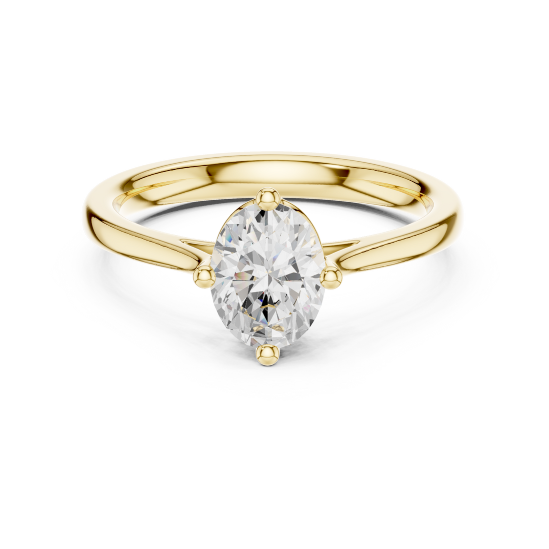 Gold Aurora Legacy Solitaire Promise Ring Right View