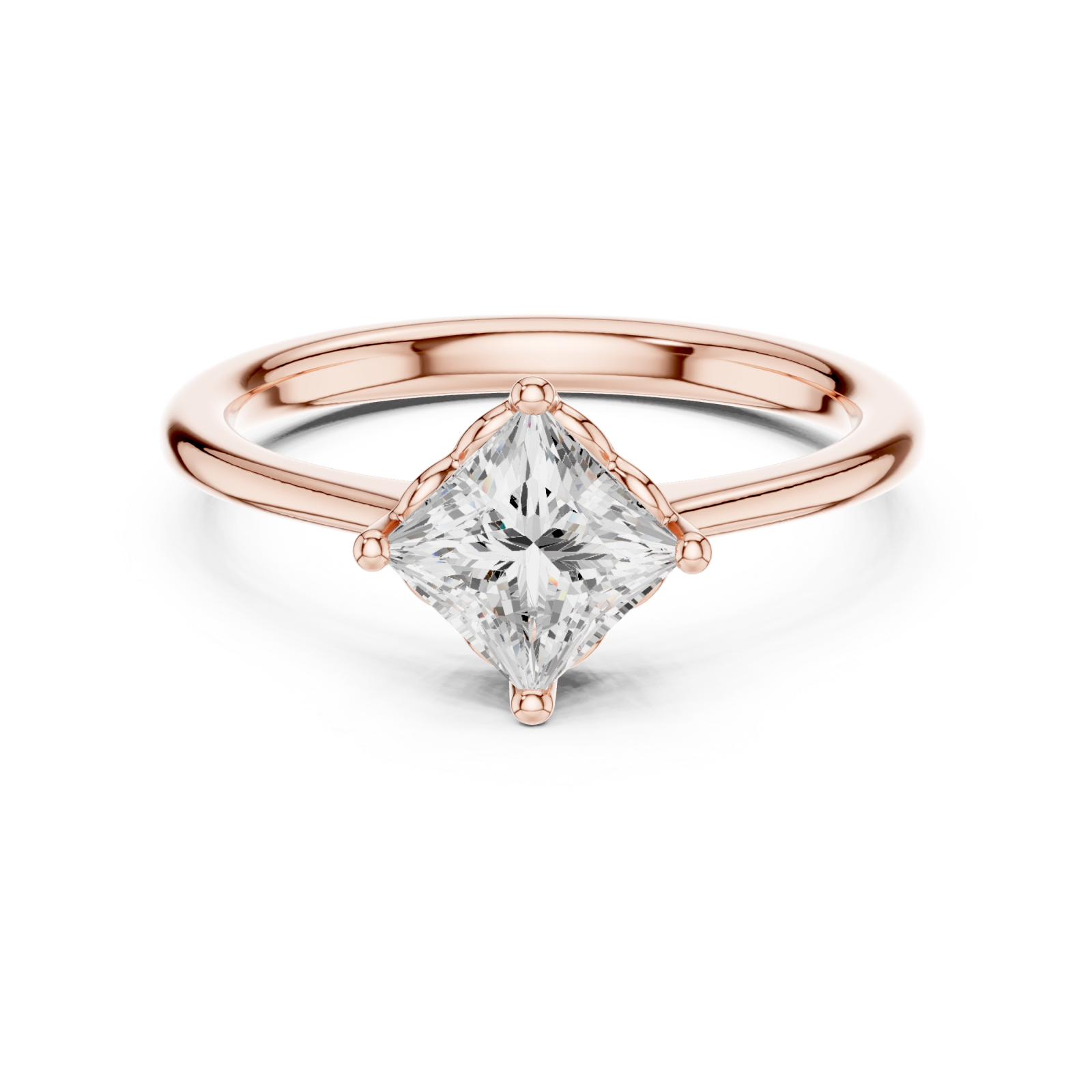  Rose Gold Lumina Whisper Petite Band Front View