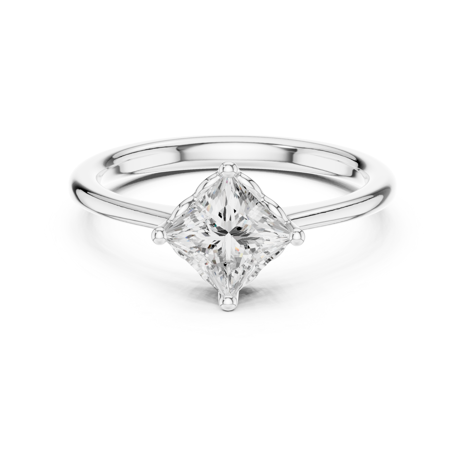  White Gold Lumina Whisper Petite Band Front View