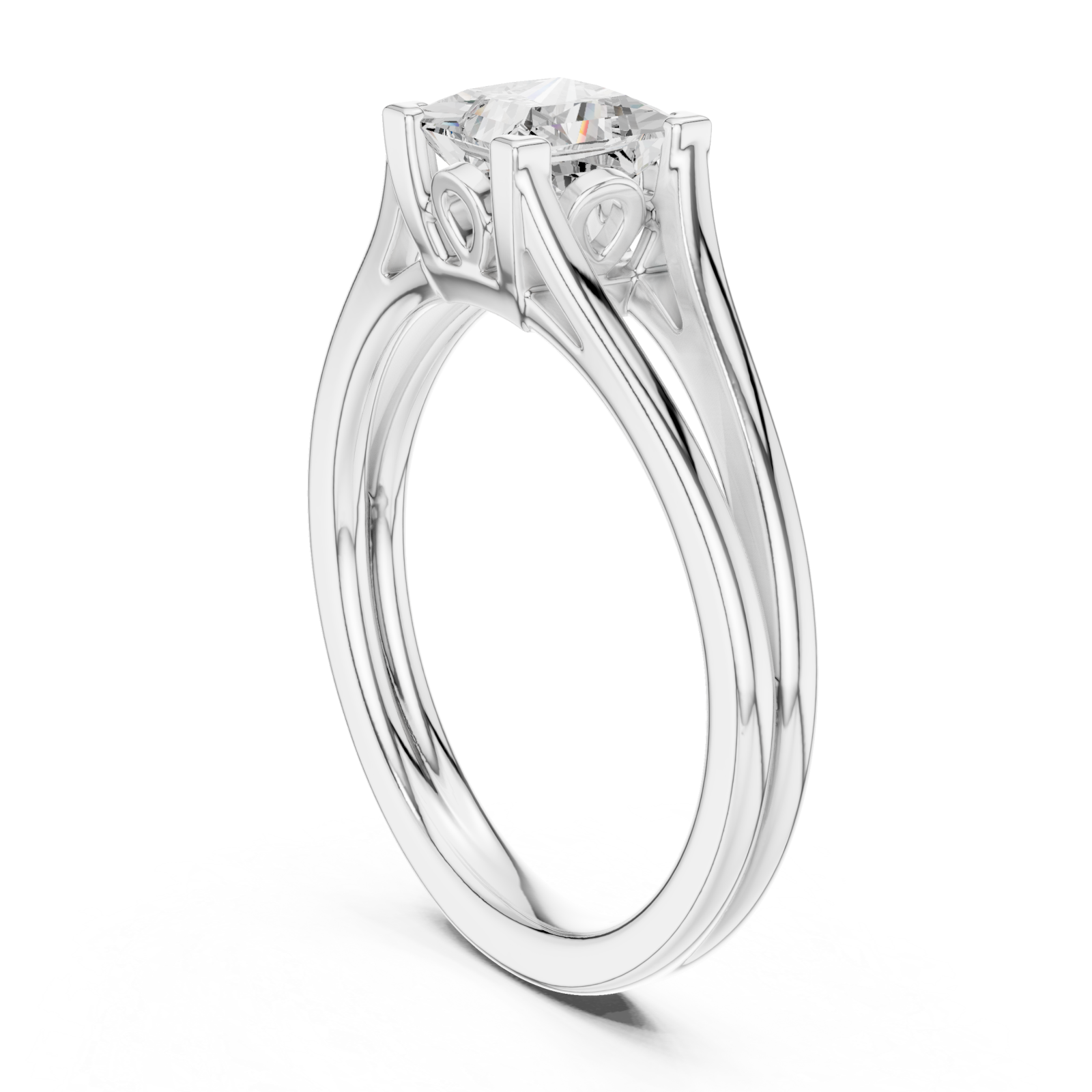  White Gold Eternal Vogue Solitaire Promise Ring Left View