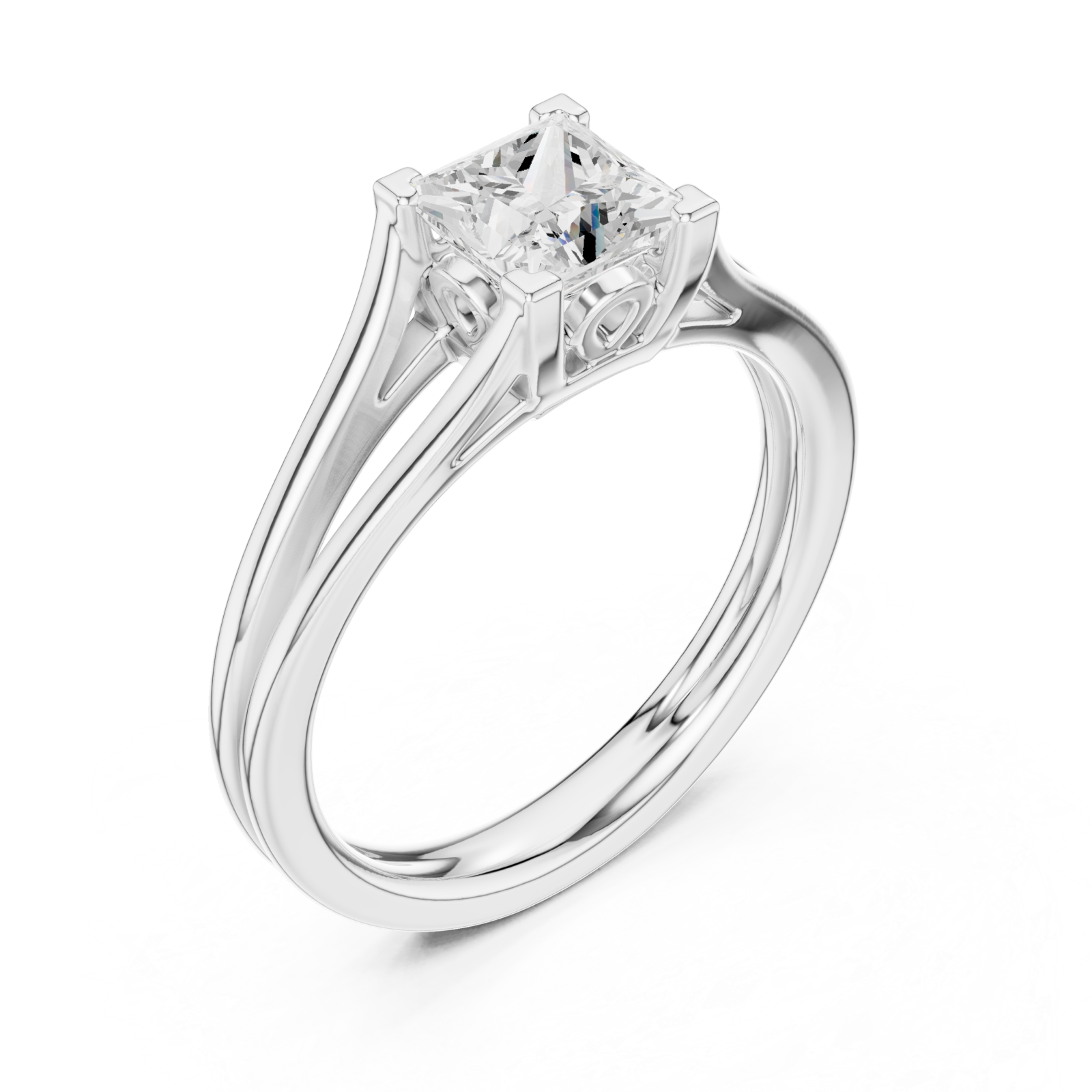  White Gold Eternal Vogue Solitaire Promise Ring Right View