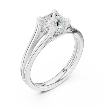  White Gold Eternal Vogue Solitaire Promise Ring Right View