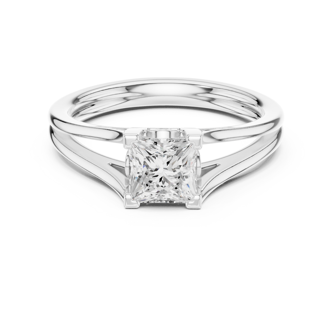  White Gold Eternal Vogue Solitaire Promise Ring Right View