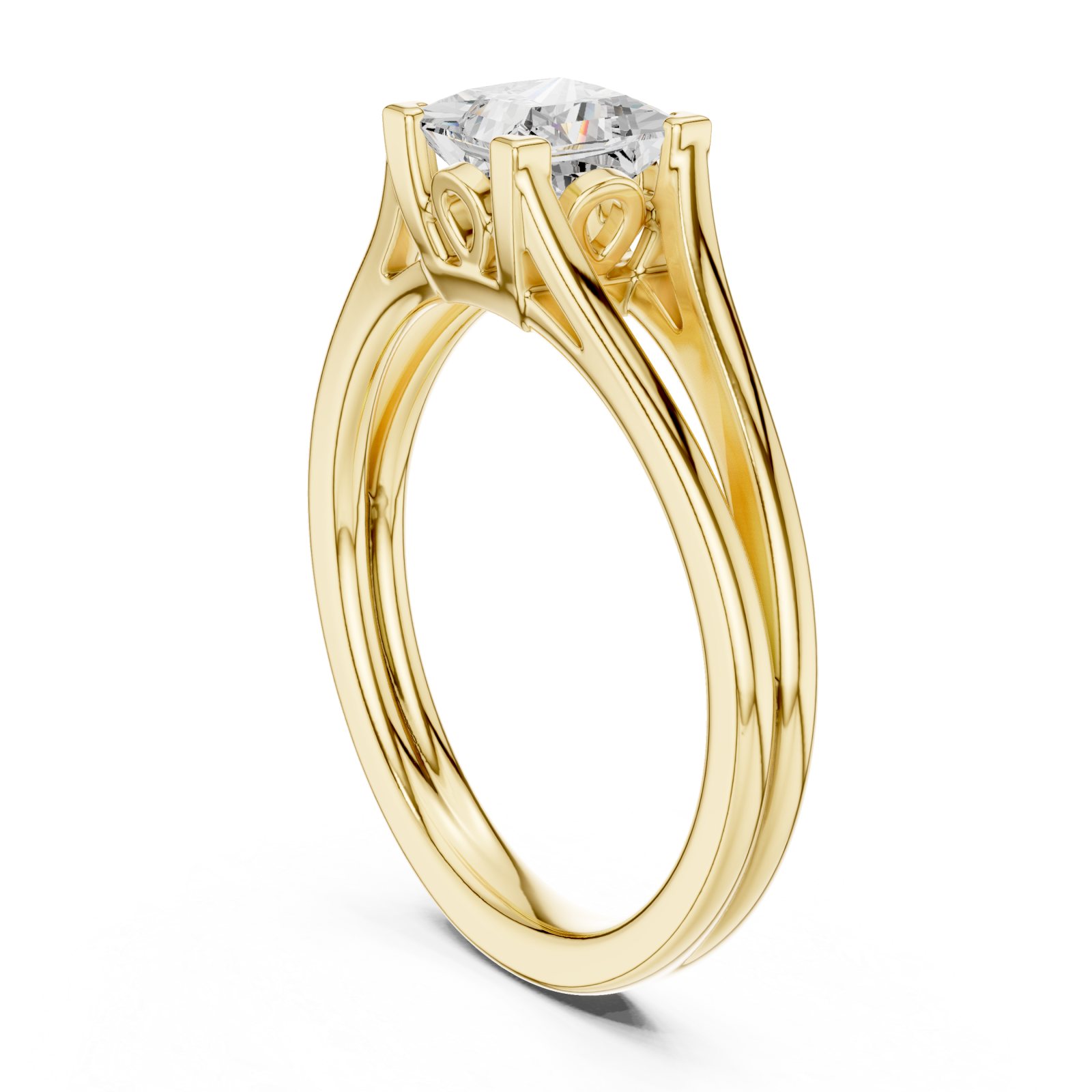  Gold Eternal Vogue Solitaire Promise Ring Left View