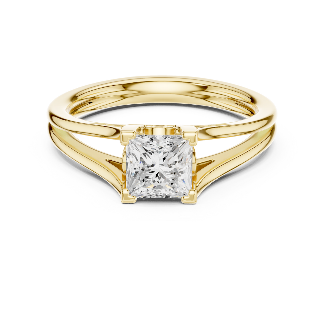 Gold Eternal Vogue Solitaire Promise Ring Right View