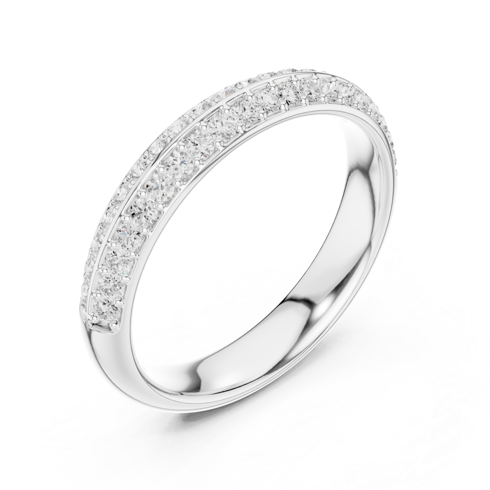 White Gold Everbright Pavé Artistry Band Ring Right View