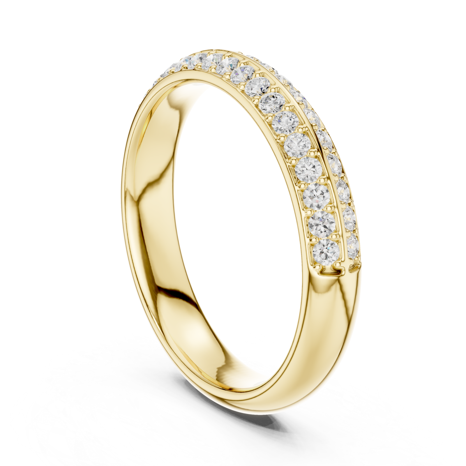  Gold Everbright Pavé Artistry Band Ring Left View